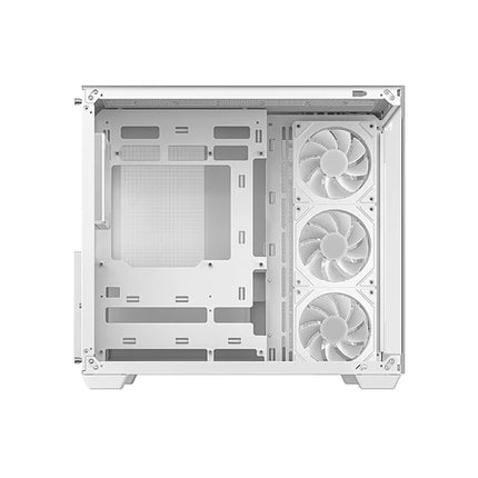 Case DeepCool CG530 4F WH R-CG530-WHADA4-G-1 | Torre Media | Plástico y Acero | 3 Ventiladores Laterales | 1 Ventilador Trasero | Blanco