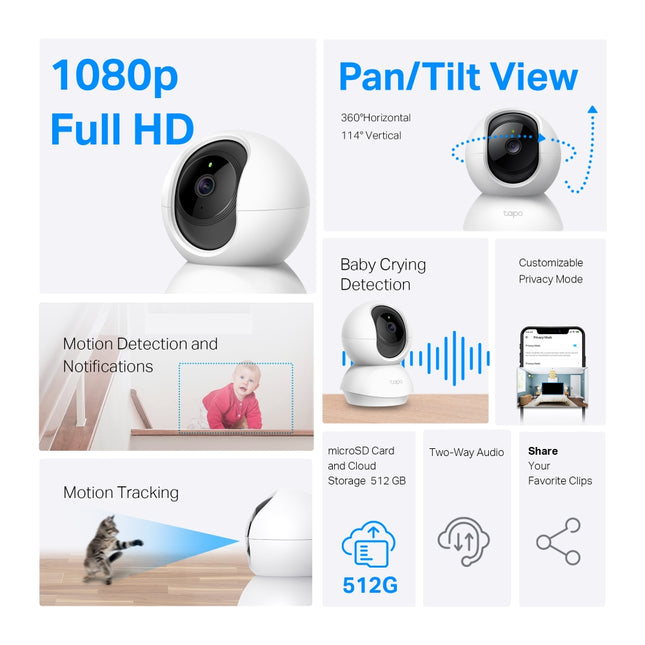 Cámara de Vigilancia TP-Link, Tapo C200