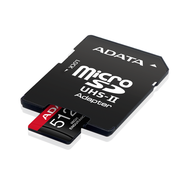 Memoria MicroSDXC ADATA High Endurance | 512GB | Clase 10 | UHS-I U3 | V30 | A2 | 100/85 MB/s | Con Adaptador SD