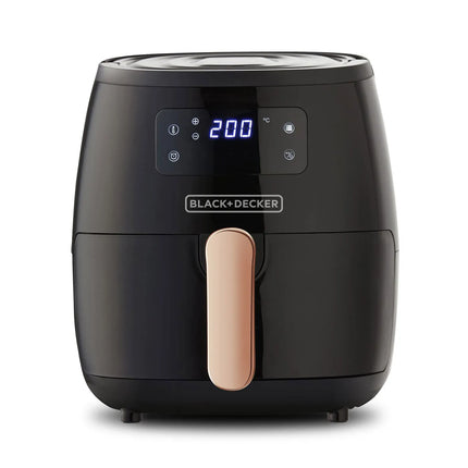 Freidora de Aire Digital Black+Decker HFD5055B | 5.7 L | 1500 W | Panel Táctil | 7 Funciones Automáticas | Temperatura hasta 220 °C | Temporizador 60 min
