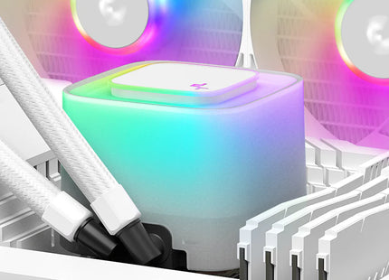 Enfriamiento Líquido RGB DeepCool LE240 WH V2 | AIO 240 mm | Blanco | Compatible Intel/AMD