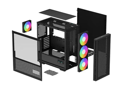 Case Gaming DeepCool CH560 Digital | Media Torre | Vidrio Templado | 3 Ventiladores ARGB 140mm | Pantalla Digital