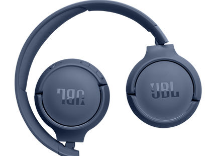 JBL 520BT bluetooth auriculares azul vista diagonal desde arriba
