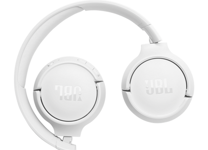 Audífonos JBL Tune 520BT plegados para transporte compacto