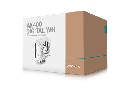 Enfriamiento de Aire RGB DeepCool AK400 Digital Pro WH R-AK400-WHAPMN-G | 120mm | Compatible AM5/AM4 | LGA1851/1700+ | 1 Ventilador