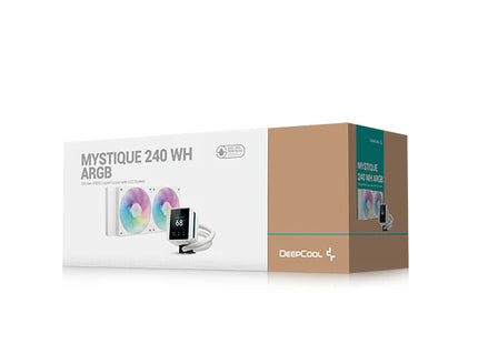 Enfriamiento Líquido DeepCool MYSTIQUE 240 WH ARGB | 240 mm | LCD 2,8” | LGA1851 / 1700 / AM5