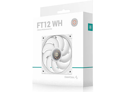 Abanico DeepCool FT12 WH 120mm PWM R-FT12-WHWPN3-G | 120mm | PWM | 4 Pines | Blanco