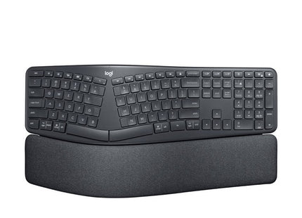 Logitech ERGO K860 - Teclado - inalámbrico - 2.4 GHz, Bluetooth 5.0 - grafito