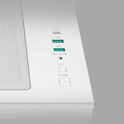 Case DeepCool CG530 4F WH R-CG530-WHADA4-G-1 | Torre Media | Plástico y Acero | 3 Ventiladores Laterales | 1 Ventilador Trasero | Blanco