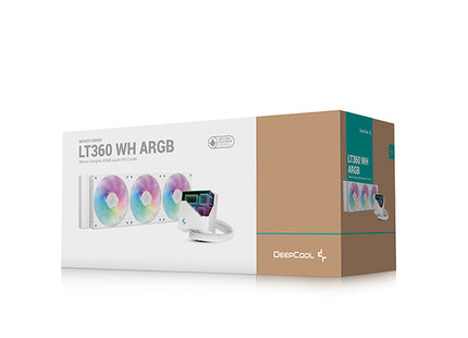 Enfriamiento Líquido DeepCool LT360 WH ARGB | 360mm | 3 en 1 | Blanco