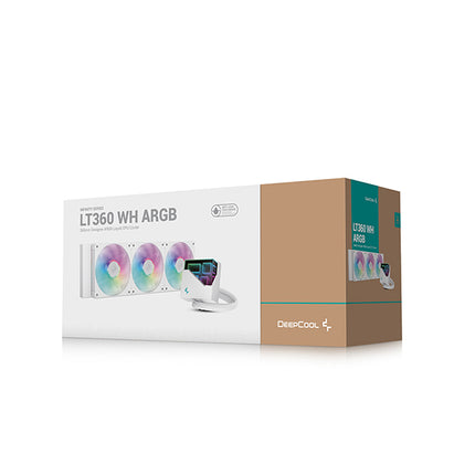 Enfriamiento Líquido DeepCool LT360 WH ARGB | 360mm | 3 en 1 | Blanco