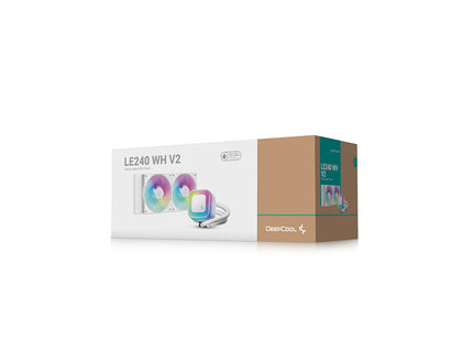 Enfriamiento Líquido RGB DeepCool LE240 WH V2 | AIO 240 mm | Blanco | Compatible Intel/AMD