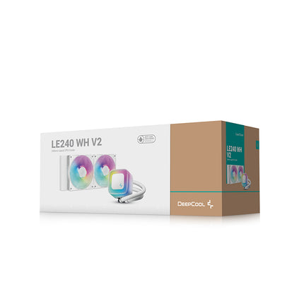 Enfriamiento Líquido RGB DeepCool LE240 WH V2 | AIO 240 mm | Blanco | Compatible Intel/AMD