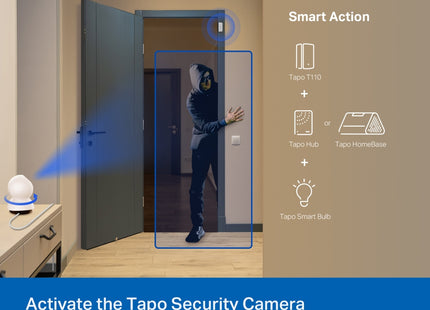 Contenido de la caja del sensor TP-Link Tapo T110 con accesorios incluidos
