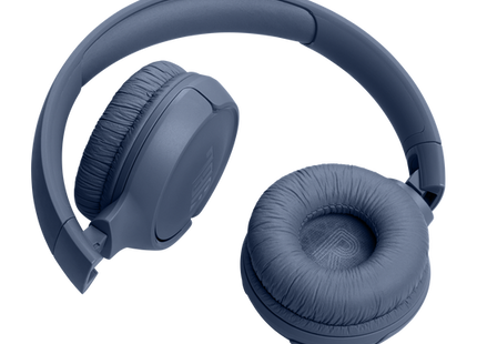 JBL bluetooth headset 520BT azul completamente plegado para transporte