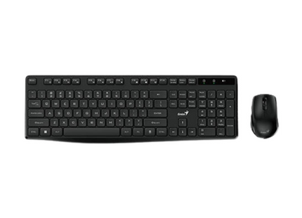 Combo teclado y mouse Genius KM-8206S inalámbrico con receptor USB vista frontal completa