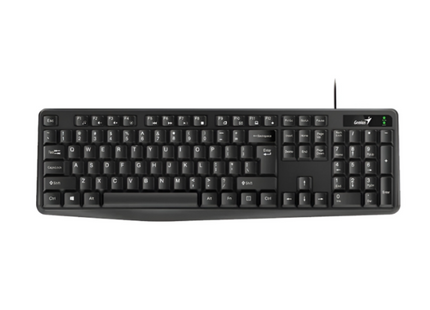 Teclado Genius KB-117 membrana USB español vista frontal completa