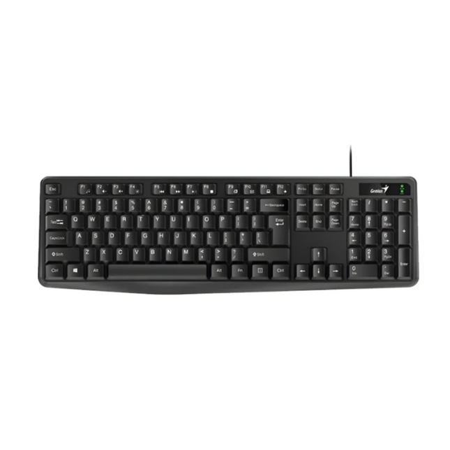 Teclado Genius KB-117 membrana USB español vista frontal completa