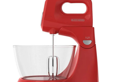 Batidora de Mano Black+Decker MX9125-0RDLA | 250W | 5 Velocidades | Color Rojo | Accesorios Incluidos