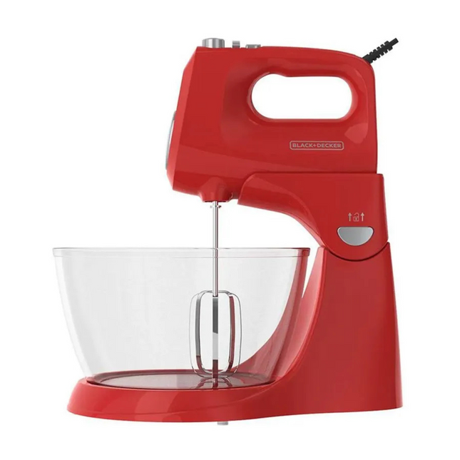 Batidora de Mano Black+Decker MX9125-0RDLA | 250W | 5 Velocidades | Color Rojo | Accesorios Incluidos