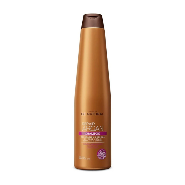 Shampoo Reparador Argán Placent Life | 350ml | Nutrición y brillo para cabello dañado o seco
