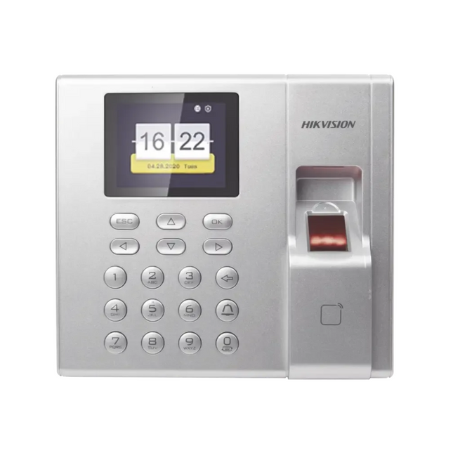 Control de Acceso Hikvision DS-K1T8003EF | Terminal de Acceso por Huella Digital con Pantalla LCD de 2.4 Pulgadas | EM Incorporado