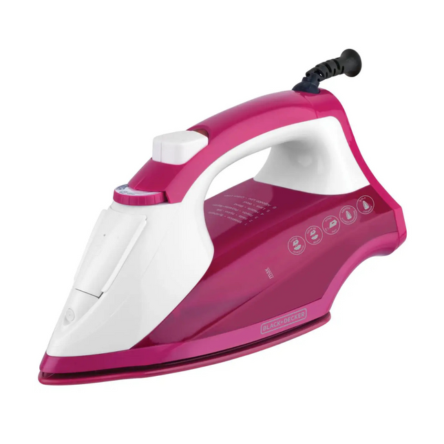 Plancha de Vapor Black+Decker IR1850 | 1200 W | Suela Cerámica Antiadherente | SmartSteam | Golpe de Vapor