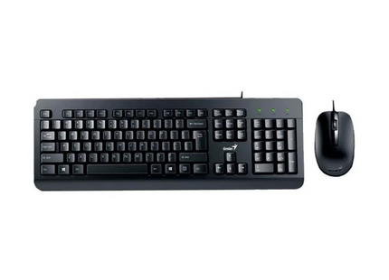 Combo Teclado y Mouse Genius KM-160 USB español color negro vista frontal