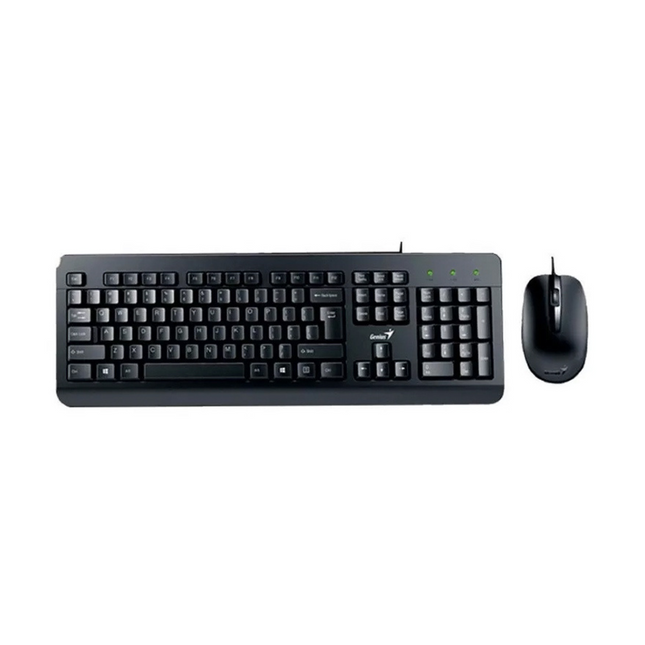 Combo Teclado y Mouse Genius KM-160 USB español color negro vista frontal