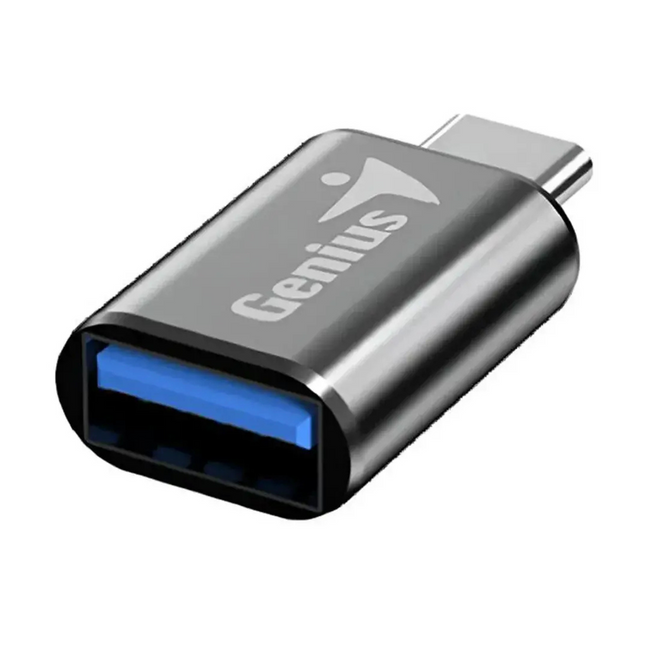 Adaptador Genius RS2 ACC-C2A | USB Type-C a USB Tipo A | Transferencia de Datos | Plug and Play | Color Negro