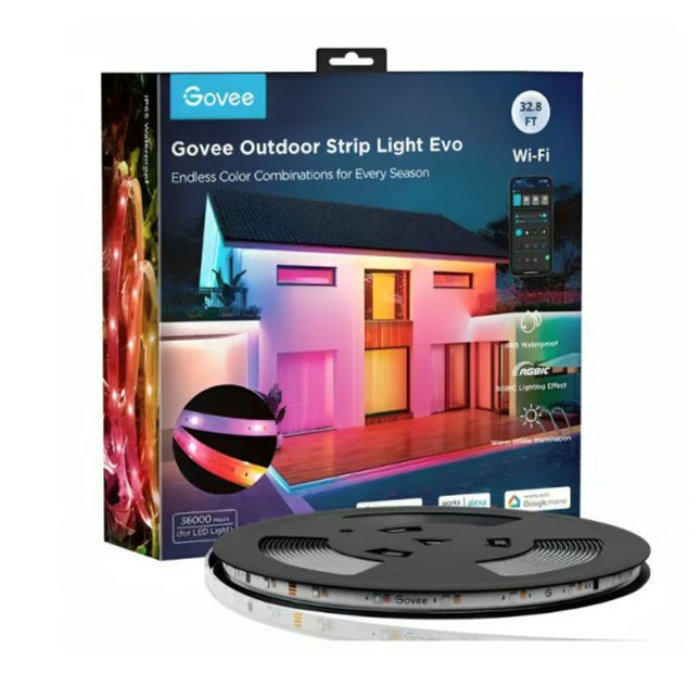 Luces Govee H616C Wi-Fi RGBIC para Exteriores 10 Metros | Resistente al Agua | Control por App | Compatible con Alexa y Google Assistant