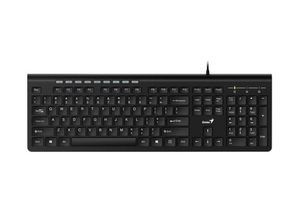 Teclado Genius SlimStar 230II vista frontal completa con teclas en español
