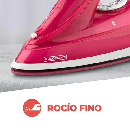 Plancha de Vapor Black+Decker IRBD302 | 1200 W | Suela TrueGlide Antiadherente | Golpe de Vapor | Auto‑clean