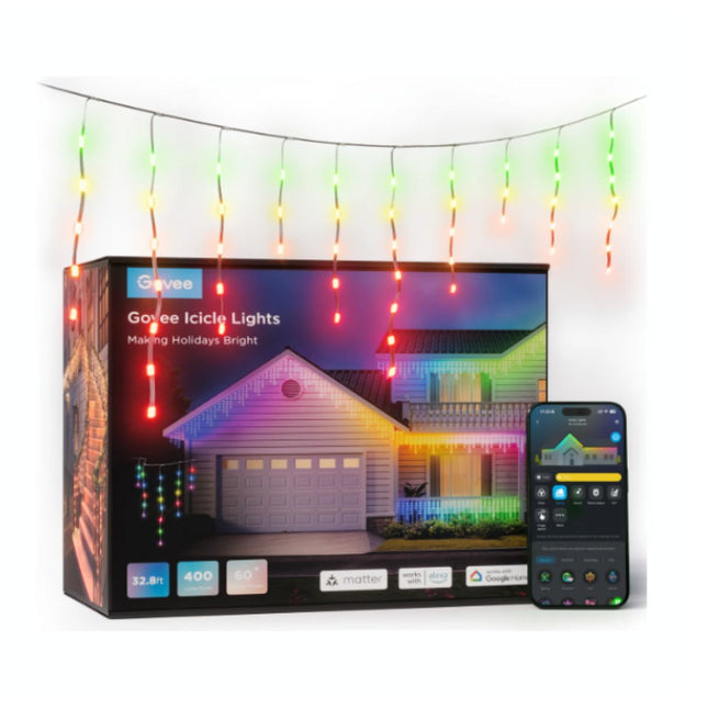 Luz Navideña Inteligente Govee H70D11D1 | Cadena 10 m | Wi-Fi + Bluetooth | Exterior IP65