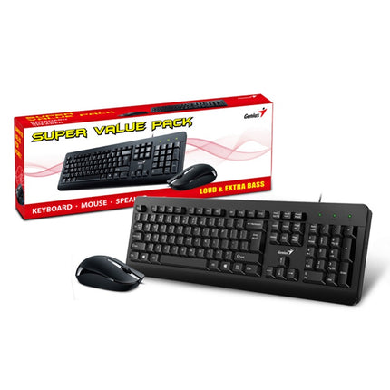 Teclado y Mouse Genius KM-160 | Alámbrico USB | Español | Color Negro