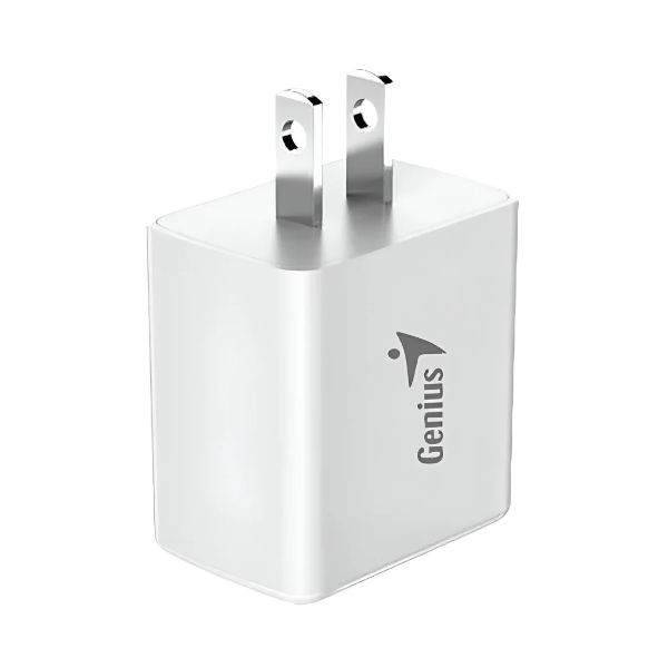 Cargador de Pared Genius PD-20ACP | USB-C Power Delivery | 20W | Carga Rápida | Blanco