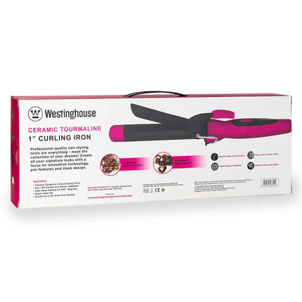 Rizador de Cabello Westinghouse WH1124 | Cerámica Turmalina | 110V | Calentamiento Rápido | Cabello Suave y Brillante
