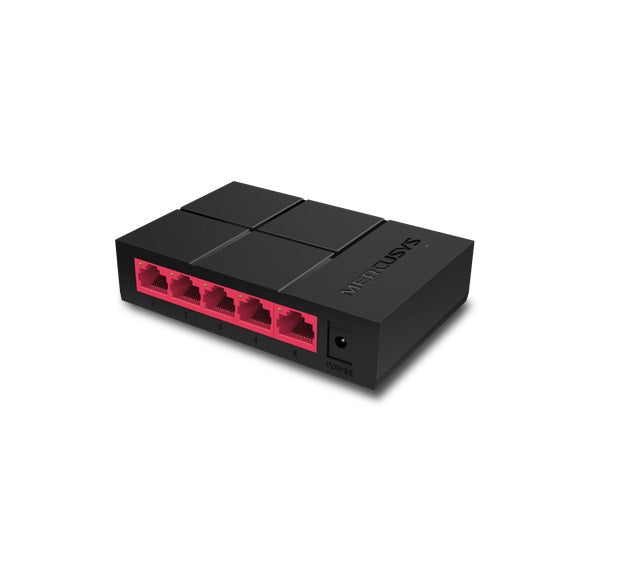 Switch Mercusys MS105G | 5 Puertos | 10/100/1000 Mbps | Auto-Negociación | Plug & Play | Diseño Compacto