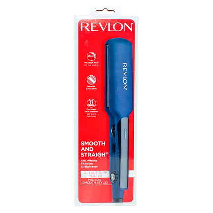 Alisadora de Titanio 2” Revlon Azul | Para un alisado profesional rápido y duradero