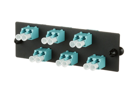 Panduit Panel Adaptador de Fibra Óptica FAP6WAQDLCZ - vista lateral derecha en ángulo