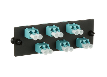 Panduit Panel Adaptador de Fibra Óptica FAP6WAQDLCZ - vista lateral izquierda en ángulo