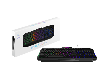 Teclado y Mouse Gaming MSI Forge GK100 LS | Combo Gaming RGB | USB | Español
