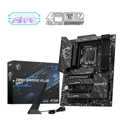 Tarjeta Madre MSI Z890 Gaming Plus WiFi | LGA1851 | ATX | DDR5 | WiFi 6E | PCIe 5.0 | 4 x M.2