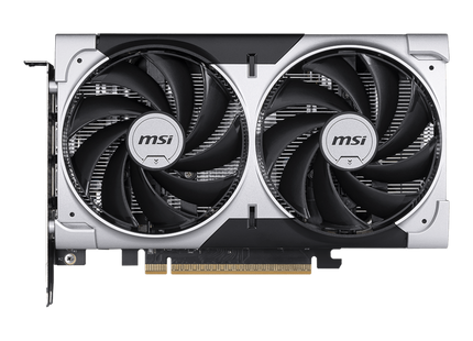 MSI GeForce RTX 5050 Ventus 2X OC vista frontal con doble ventilador