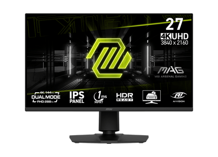 Monitor Gaming MSI MAG 275UPD E14 27 pulgadas 4K vista frontal completa