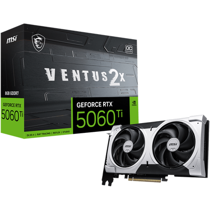 Tarjeta de Video MSI GeForce RTX 5060 Ti VENTUS 2X PLUS | 8GB GDDR7 | 2572MHz