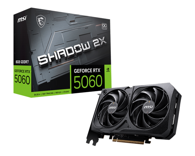 Parte trasera tarjeta video MSI RTX 5060 con conectores de salida