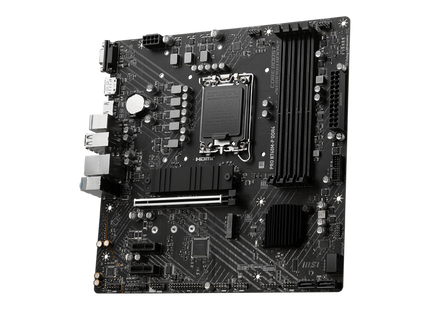 Vista detallada del socket LGA 1700 y conectores de la tarjeta madre MSI PRO B760M-P
