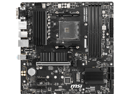 Tarjeta Madre MSI B550M PRO-VDH vista frontal completa con socket AM4
