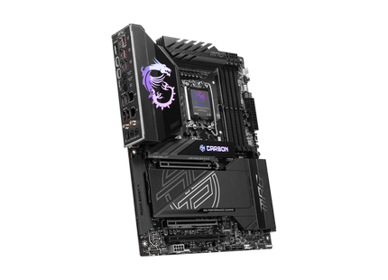 Conectores SATA y slots PCIe de la tarjeta madre MSI Z890 Carbon WiFi